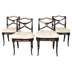 Set of 4 Theodore Alexander Regency Style Dining Chairs