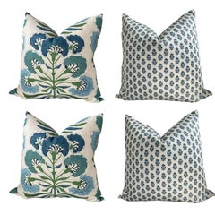4er-Set Thibaut Floral Designer-Kissen in "Tybee Tree" und Anna French "Julian"