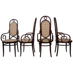 Set of 4 Thonet Bentwood Armchairs N°17