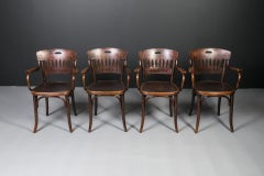 Set of 4 Thonet Chairs designed by Jacob & Josef Kohn, Model No. 380, 1930s