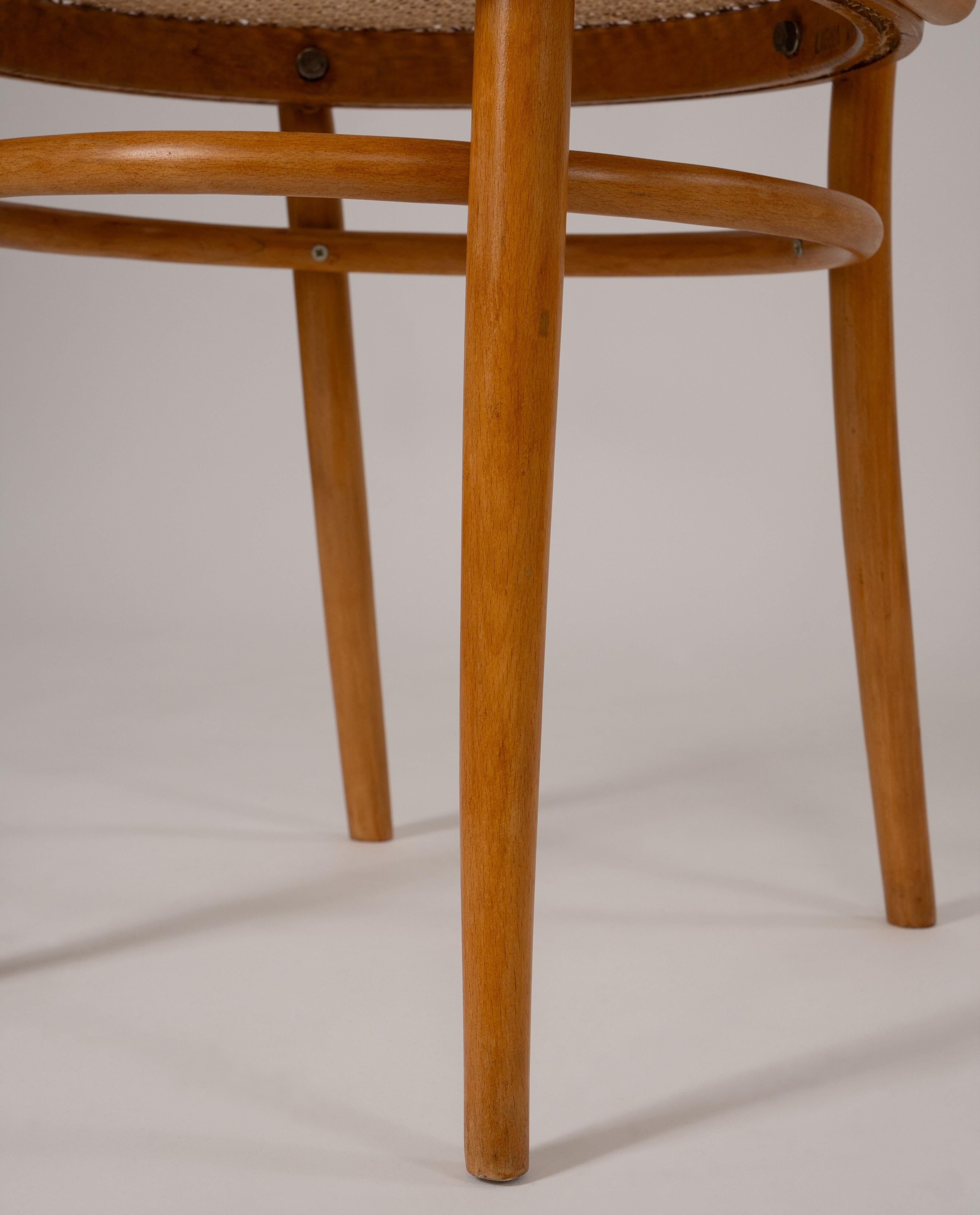 Canne Ensemble de 4 chaises Thonet, Model No 209, fabriquées par Ligna 1960 en vente