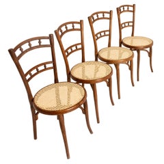 Antique Set of 4 Thonet Dining Chairs, Austria, ca 1900s