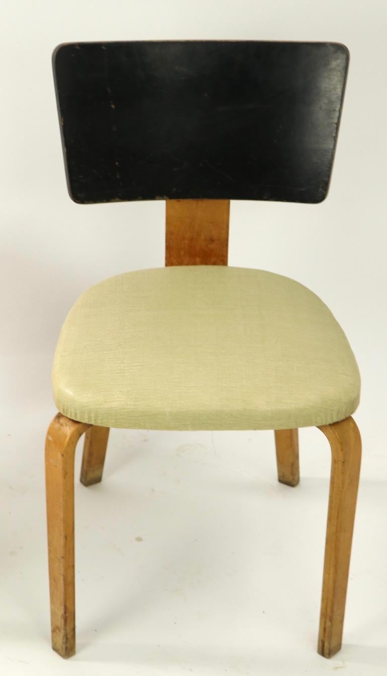 Upholstery Set of 4 Thonet Dining Chairs