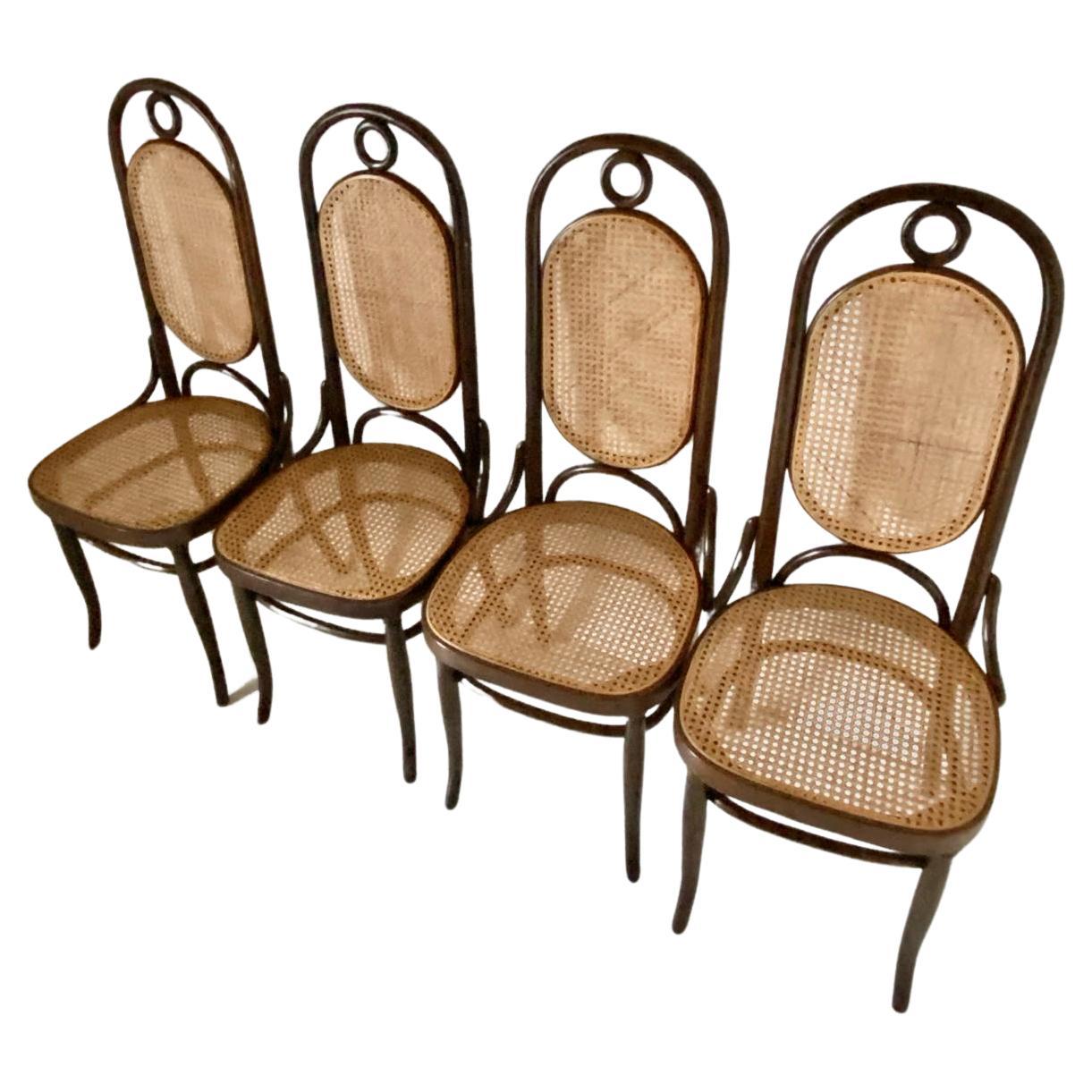 Set of 4 Thonet dining chairs model 17 in vendita 4