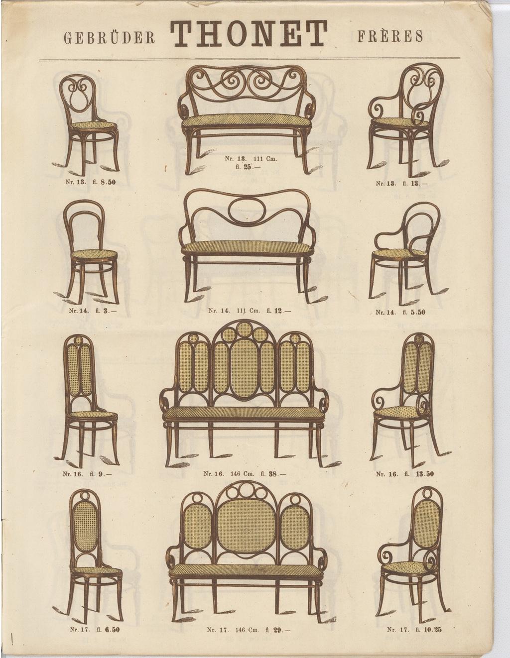 Ensemble de 4 chaises de salle à manger Thonet Modèle 17 en vente 5