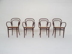 Set of 4 Thonet Model 78 Dining Chairs with Arm Rests
