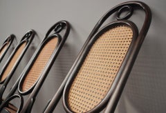 Set of 4 Thonet-Style Bentwood Chairs with Vienna Straw, 1980s