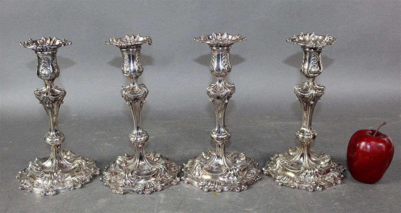 Set of 4 Tiffany & Co. candlesticks.  For Sale 6