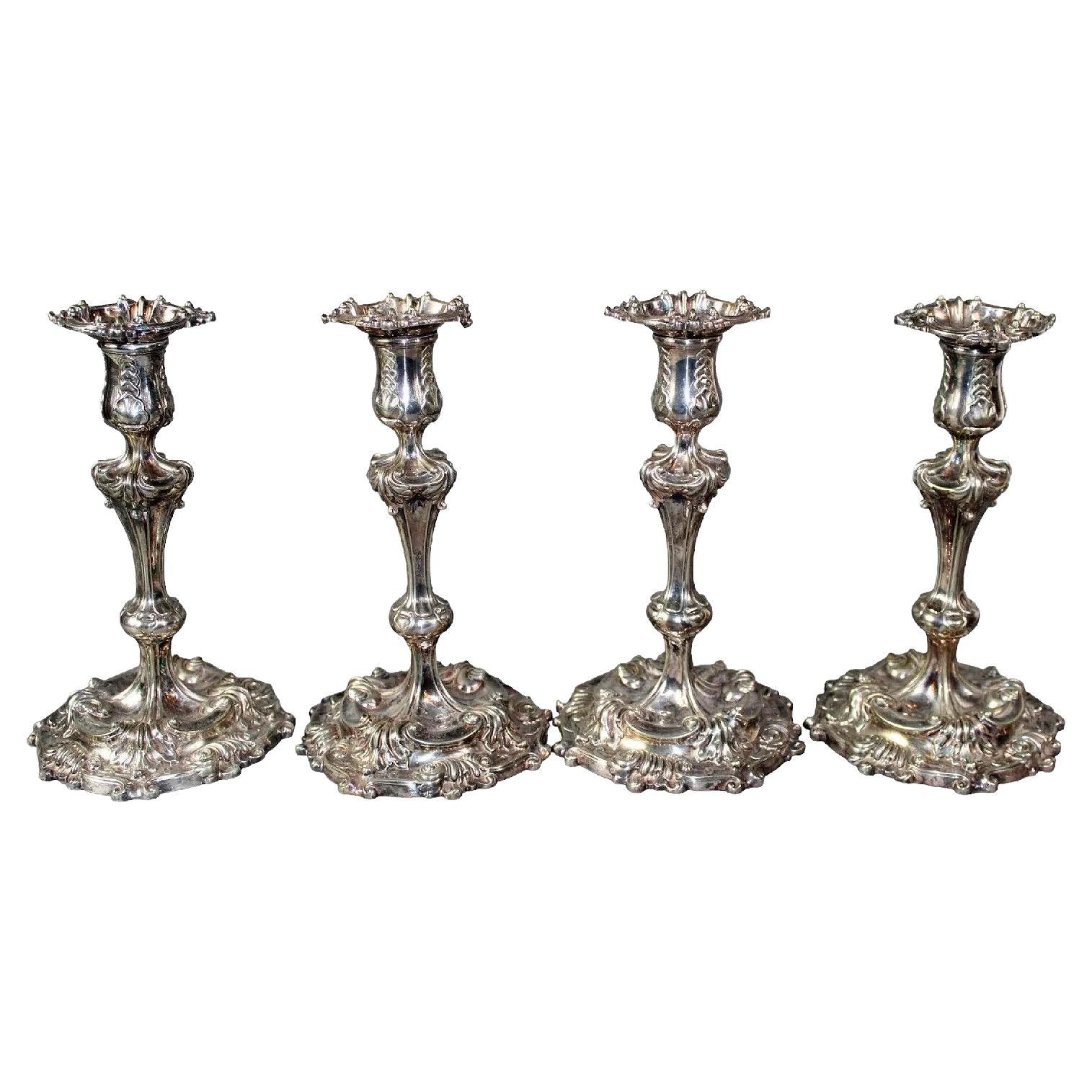 Set of 4 Tiffany & Co. candlesticks.  For Sale