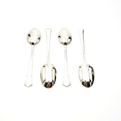 Set of 4 Tiffany & Co. Hampton Sterling Silver Teaspoons