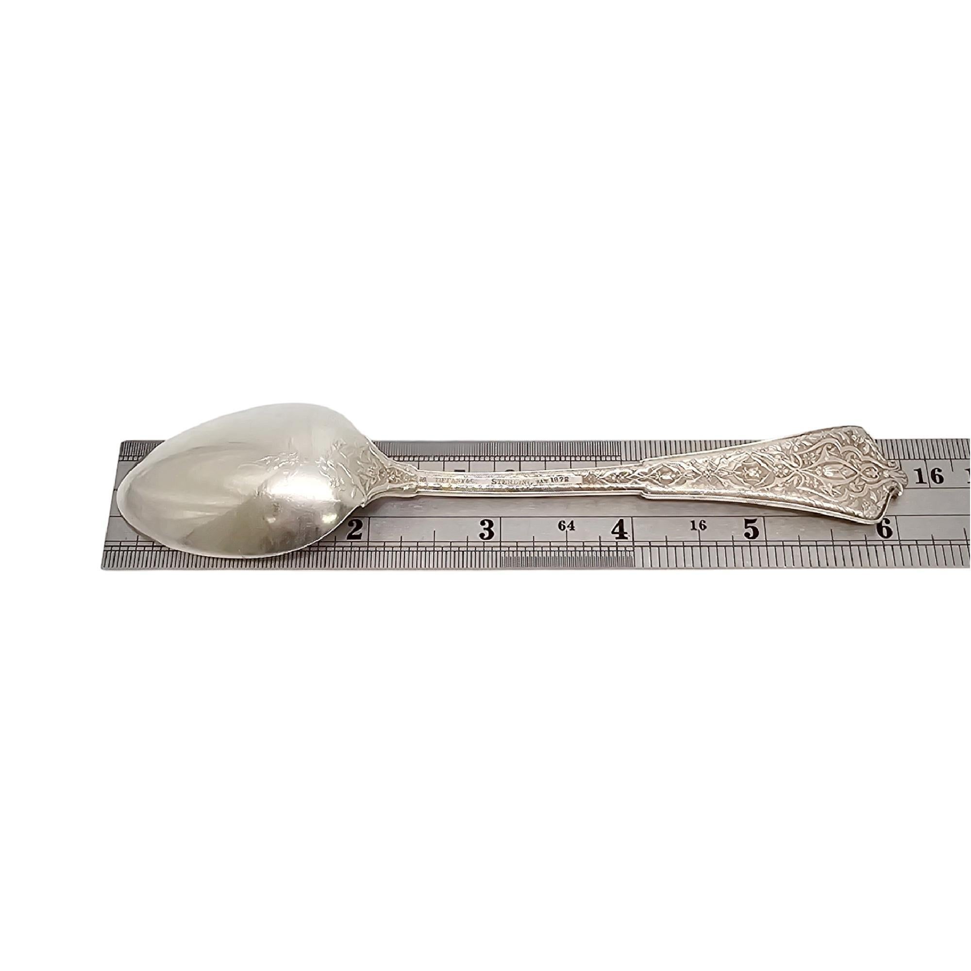 Set of 4 Tiffany & Co Persian Sterling Silver Teaspoons w/Monos 6 1/8