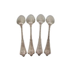 Set von 4 Tiffany & Co Persischen Sterlingsilber-Teelöffeln mitMonos 6 1/8" #19066, Tiffany & Co
