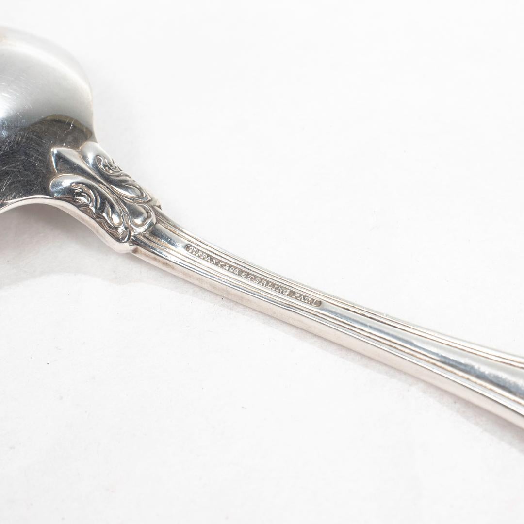 Set of 4 Tiffany & Co. Sterling Silver Cream Soup Spoons in the Provence Pattern For Sale 6