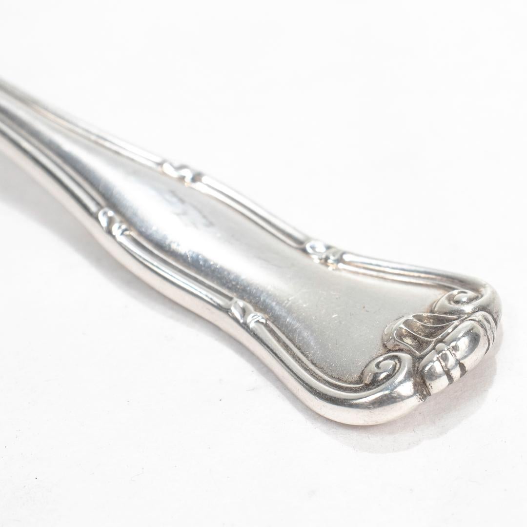 Set of 4 Tiffany & Co. Sterling Silver Cream Soup Spoons in the Provence Pattern For Sale 7