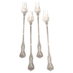 Ensemble de 4 fourchettes à cocktail/oyster Olympian en argent sterling de Tiffany & Co