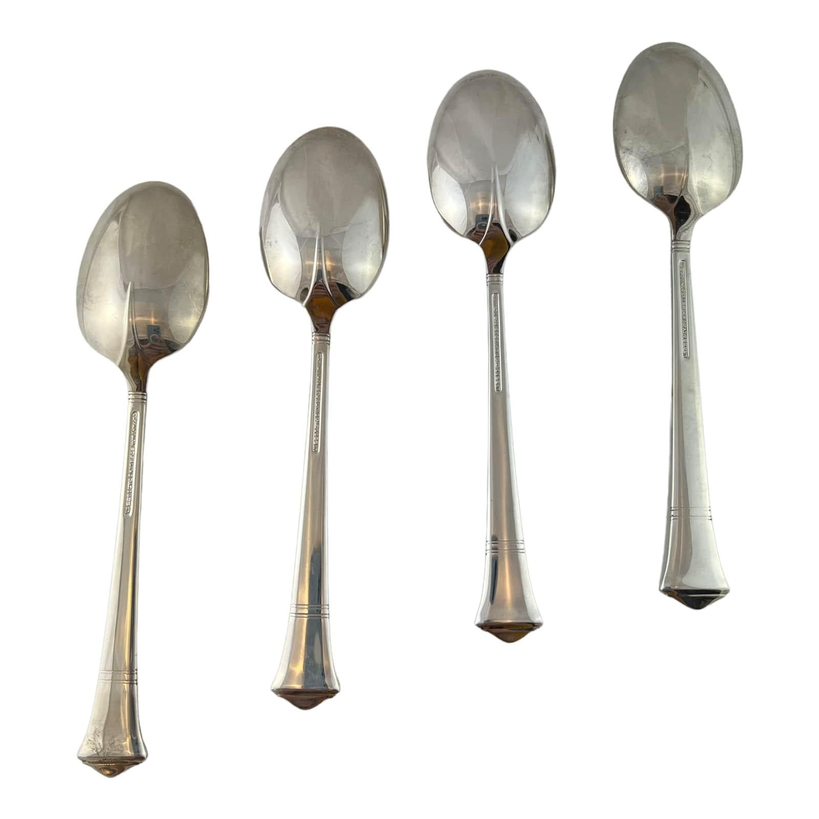 Set of 4 Tiffany & Co Windham Sterling Silver Teaspoons In Good Condition For Sale In Washington Depot, CT