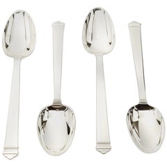 Set of 4 Tiffany & Co Windham Sterling Silver Teaspoons