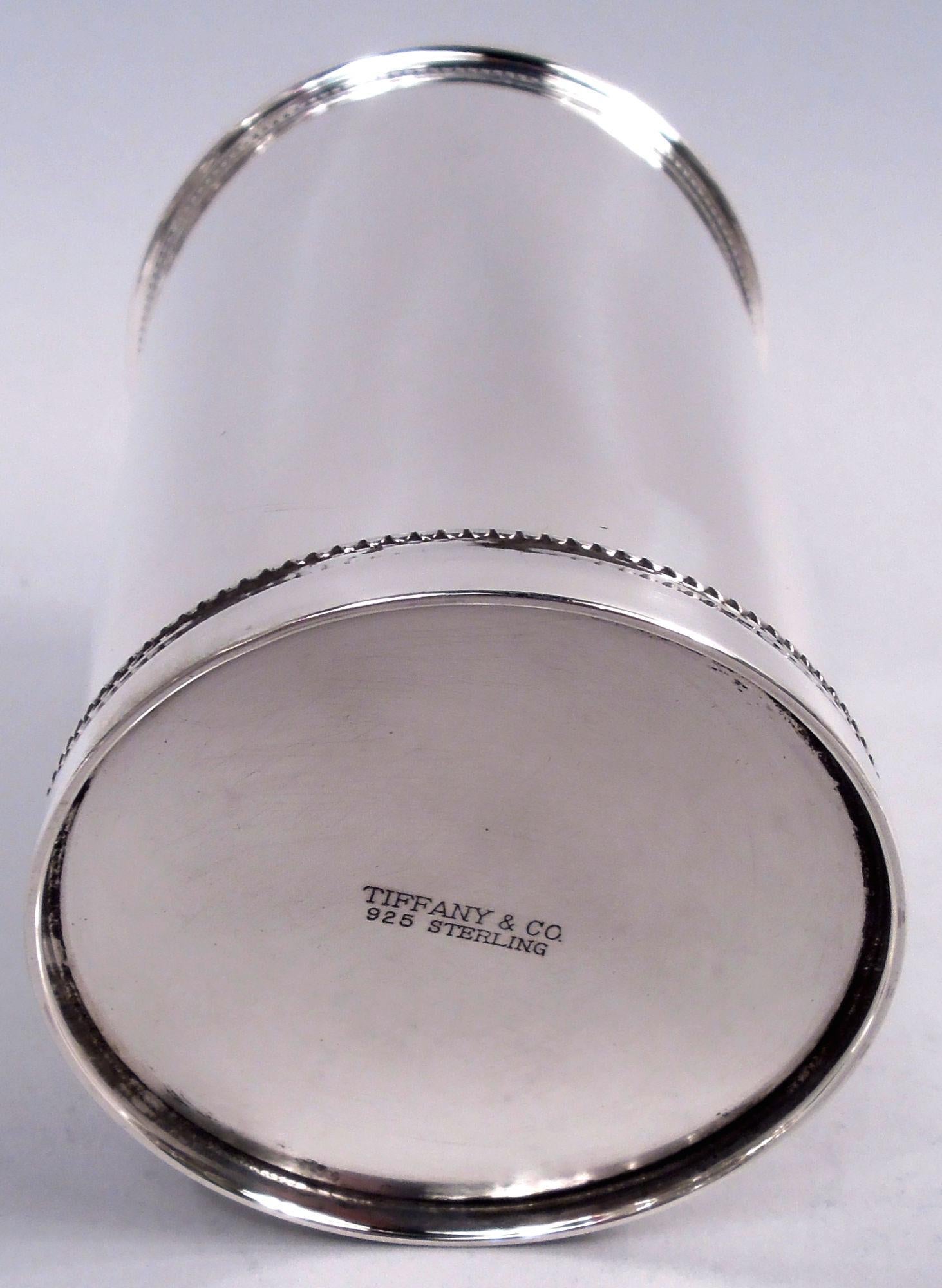 Set of 4 Tiffany Sterling Silver Highball-Size Mint Juleps In Good Condition For Sale In New York, NY