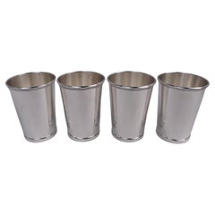Set of 4 Tiffany Sterling Silver Highball-Size Mint Juleps