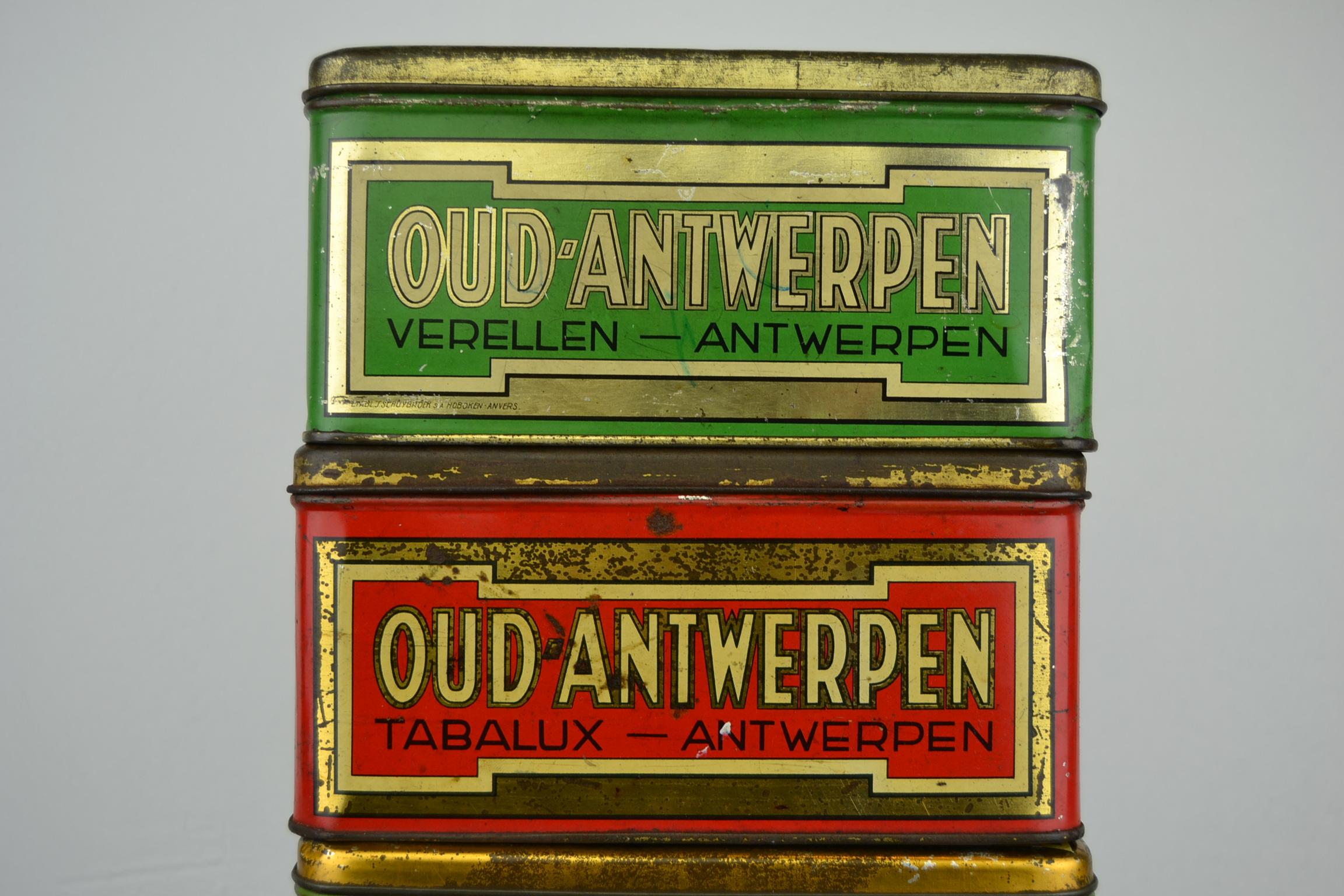 Set of 4 Tobacco Boxes Antwerp, Belgium, 1950s 2