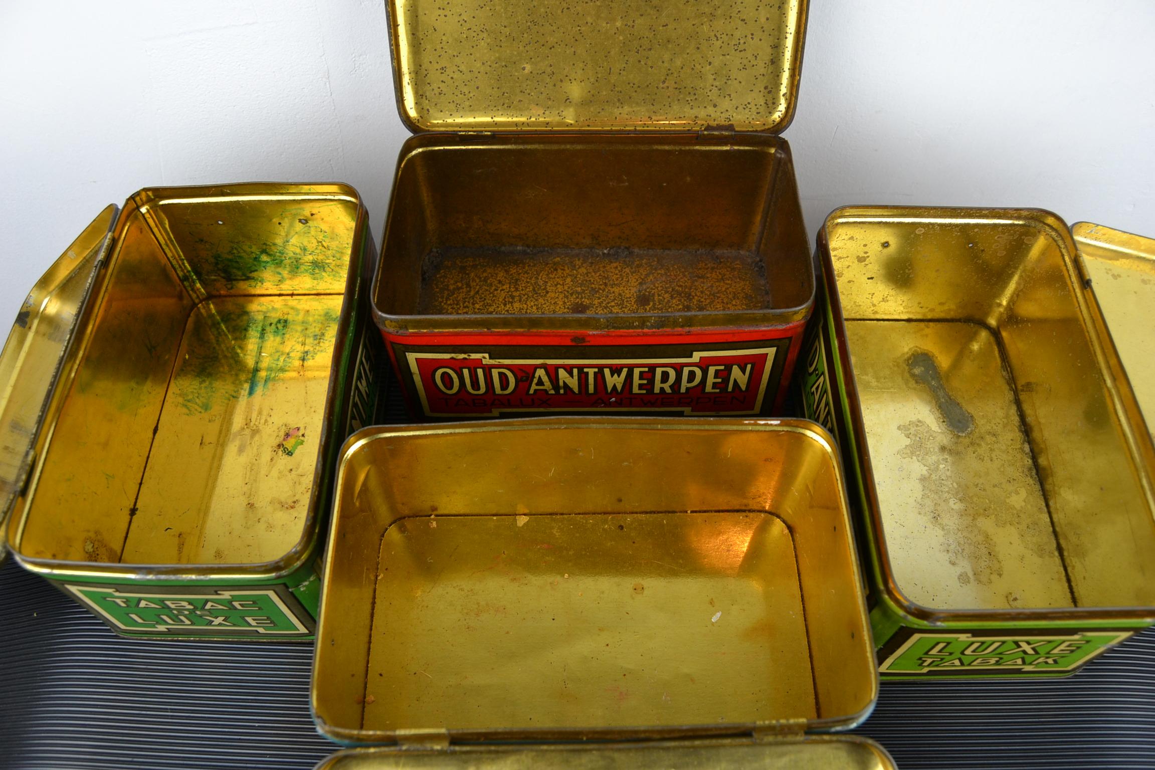 Set of 4 Tobacco Boxes Antwerp, Belgium, 1950s 4