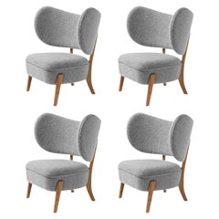 4er-Set TMBO Loungesessel aus Eiche und BUTE/Storr-Polsterung von Mazo Design