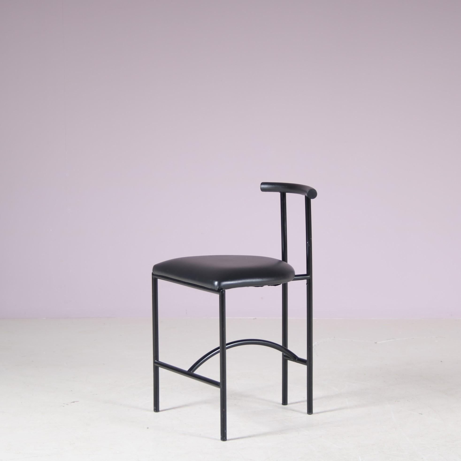 Metal Set of 4 “Tokyo” Dining Chairs by Rodney Kinsman for Bieffeplast, Italy 1980 For Sale