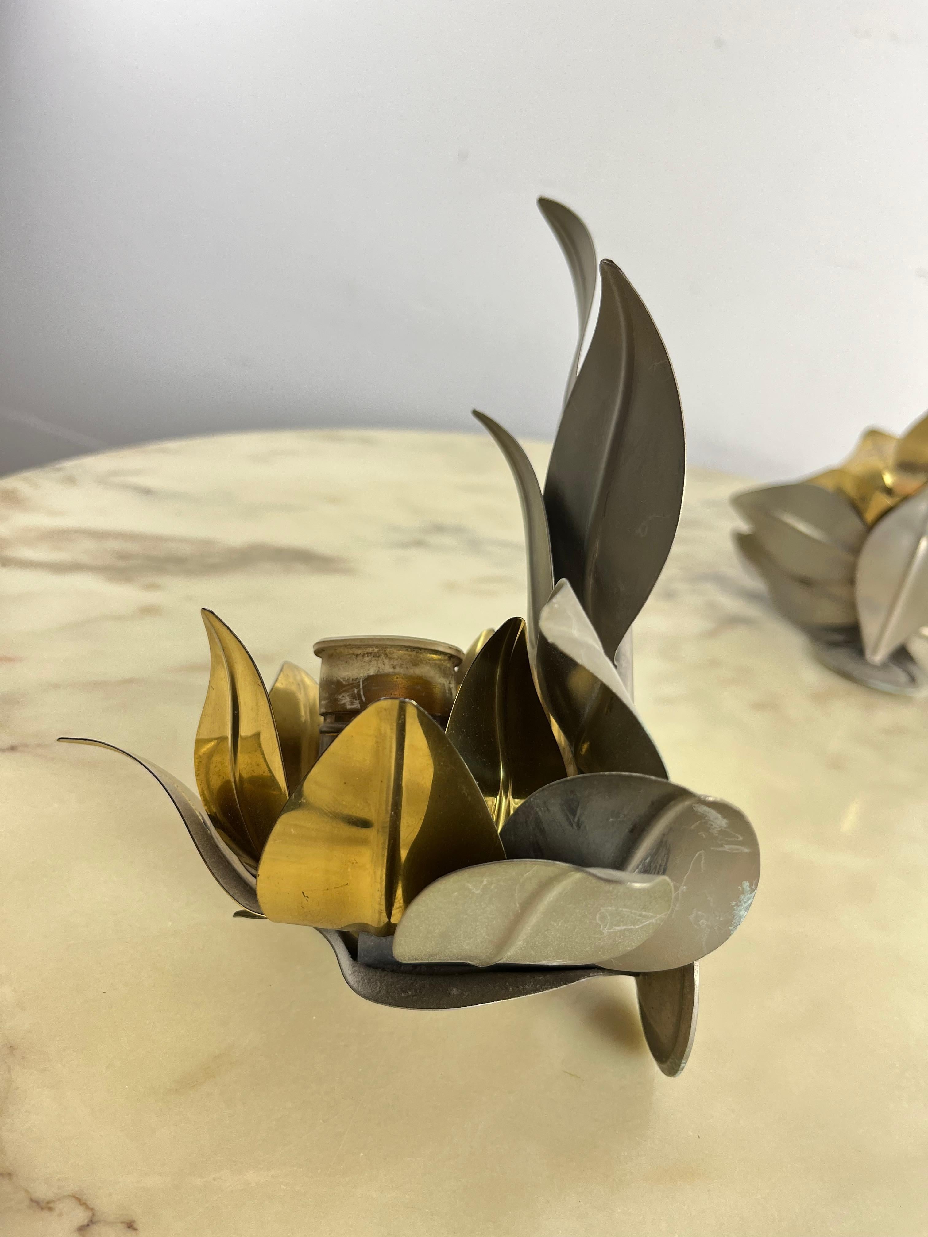 Metal Set Of 4 Tommaso Barbi Wall Lamps/Sconces Mid-Century 1960s For Sale