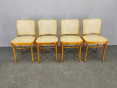 Set of 4 TON Bentwood Chairs No. 811 after Hoffmann, 1990s