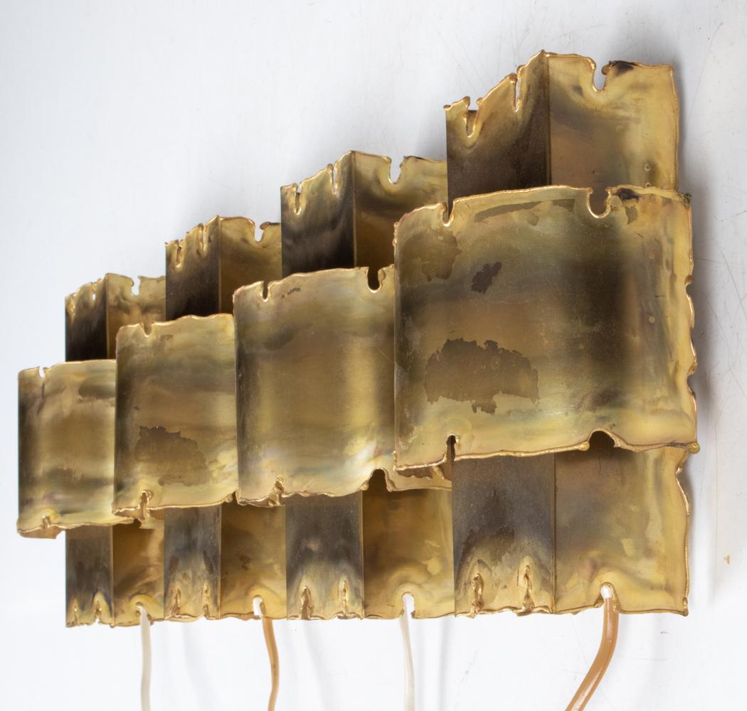 Set of '4' Torch-Cut Brass Sconces by Svend Aage Holm Sørensen For Sale 5