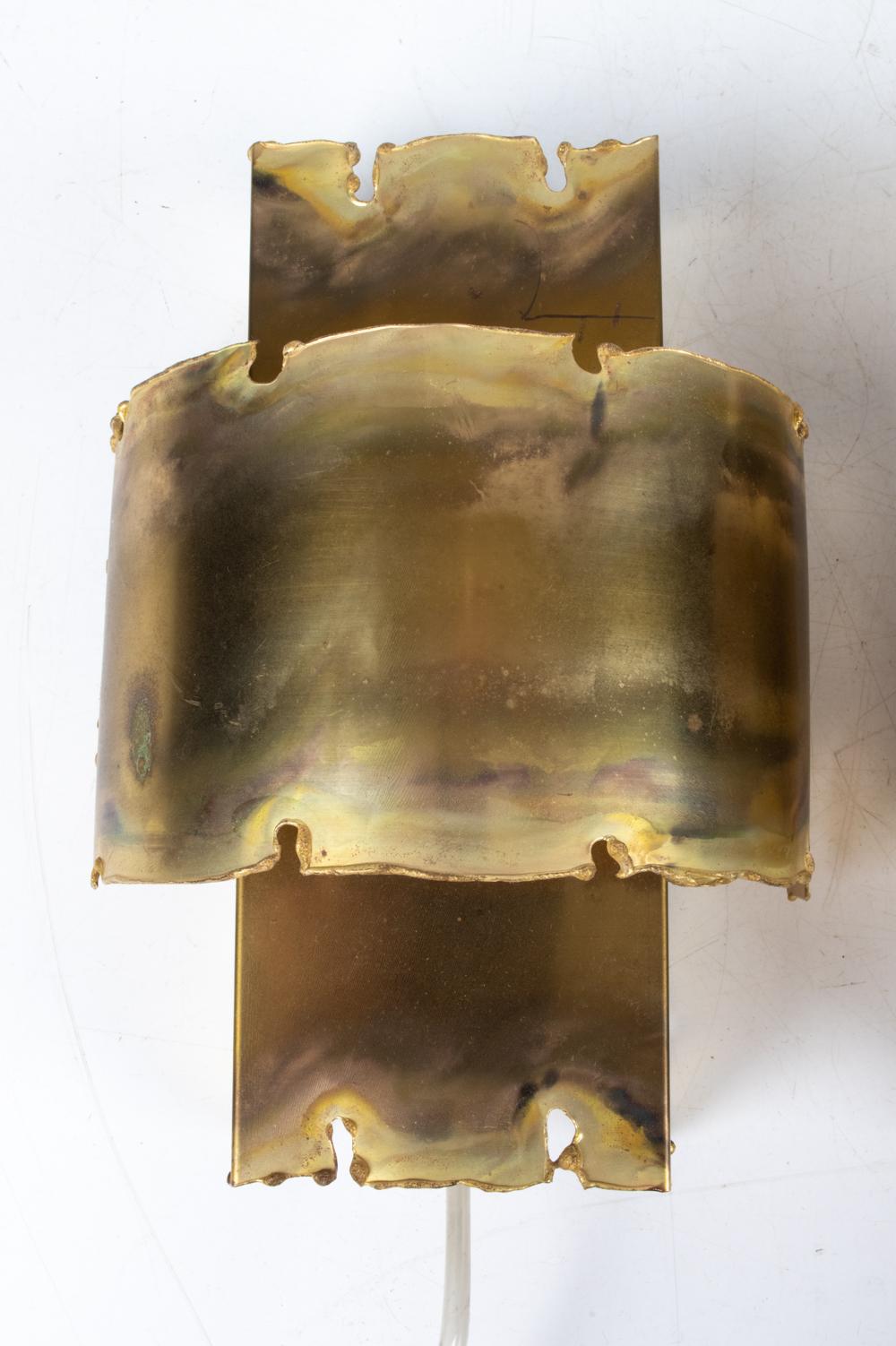 Brutalist Set of '4' Torch-Cut Brass Sconces by Svend Aage Holm Sørensen For Sale