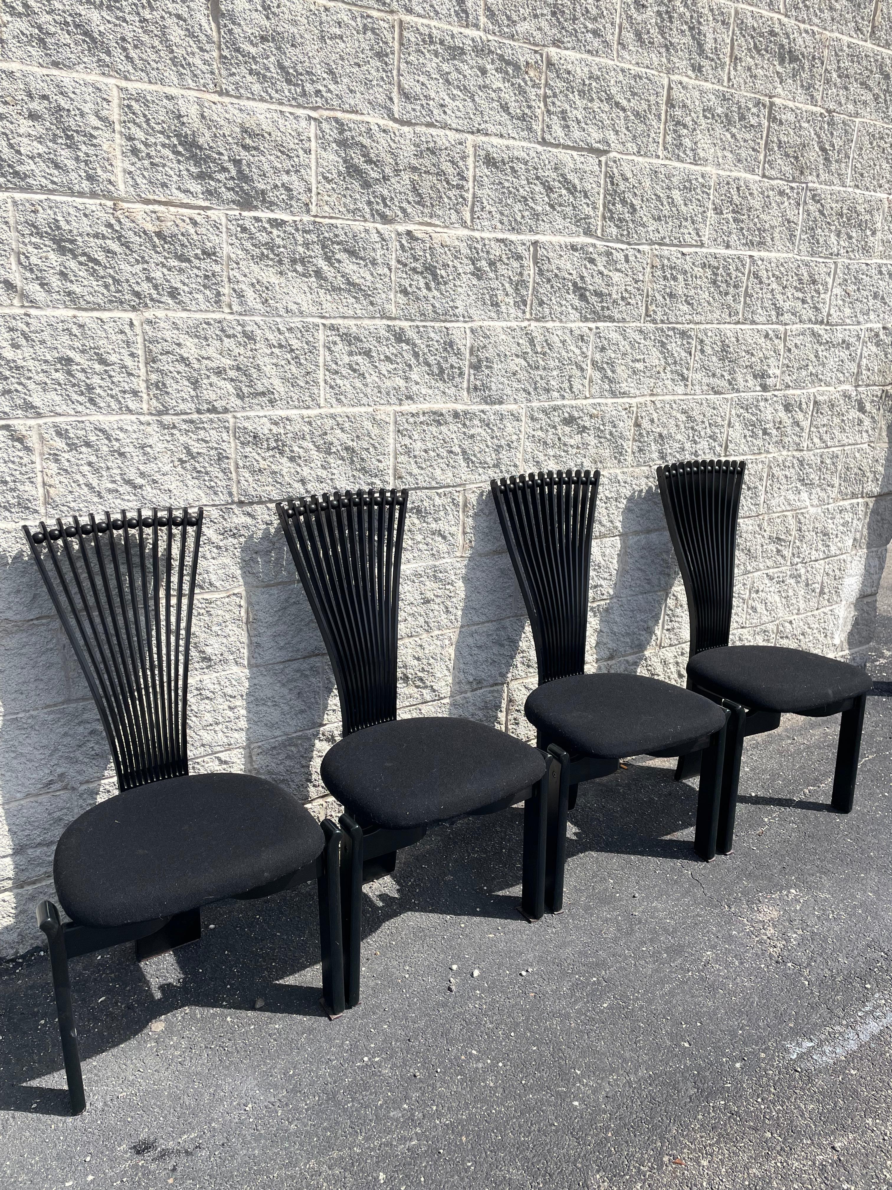 Mid-Century Modern Set of 4 Torstein Nillsen “TOTEM” Dining Chairs for Westnofa