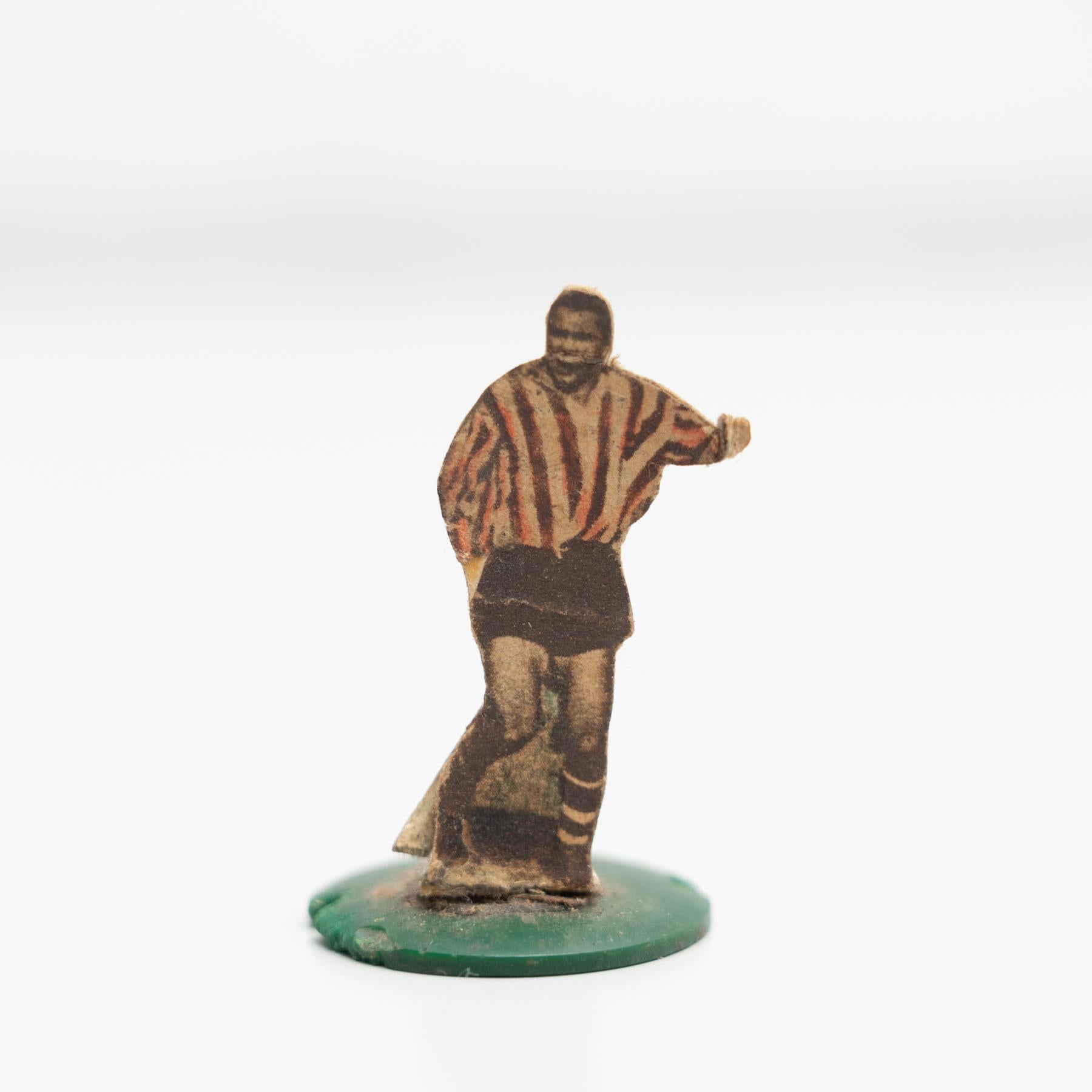 Set of 4 Traditional Antique Button Soccer Game Figures, circa 1950 For Sale 2