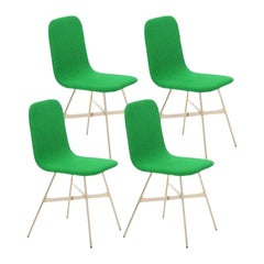 Set di 4 sedie imbottite Tria Gold, Menta di Colé Italia