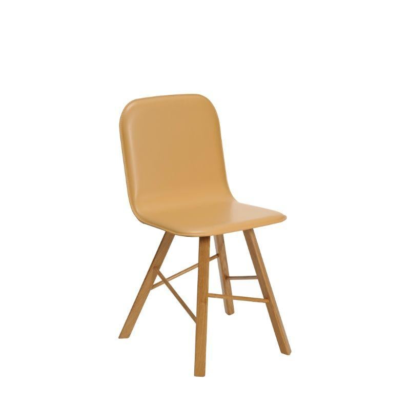 Set of 4, tria simple chair Upholstered, Natural Leather and Oak Legs by Colé Italia with Lorenz & Kaz
Dimensions: H 82.5, D 52, W 58 cm
Materials: Plywood Chair; 4 Legs Solid Oak Base, Leather Cat P

Also Available: Tria; 3 Legs, with Cussion,