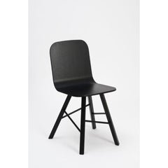 Set of 4, Tria Simple Oak, Painted Black by Colé Italia