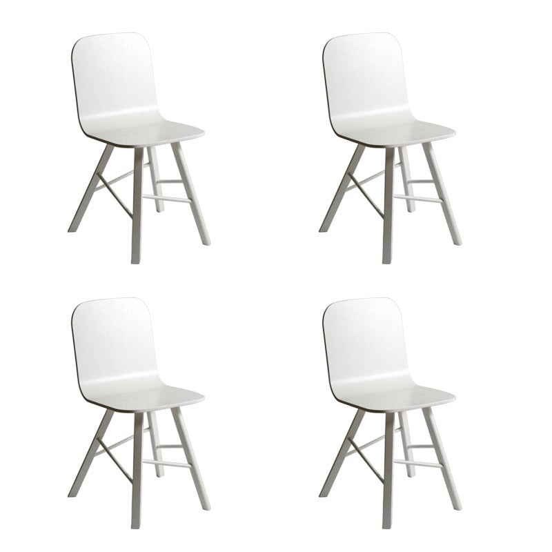 Set di 4, Tria Simple Oak, Seduta e/o gambe in colore RAL di Colé Italia