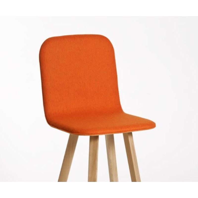 Other Set of 4, Tria Stool, High Back, Upholstered Wool, Orange by Colé Italia For Sale