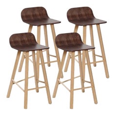 Set di 4 sgabelli Tria con schienale basso, Caffè di Colé Italia