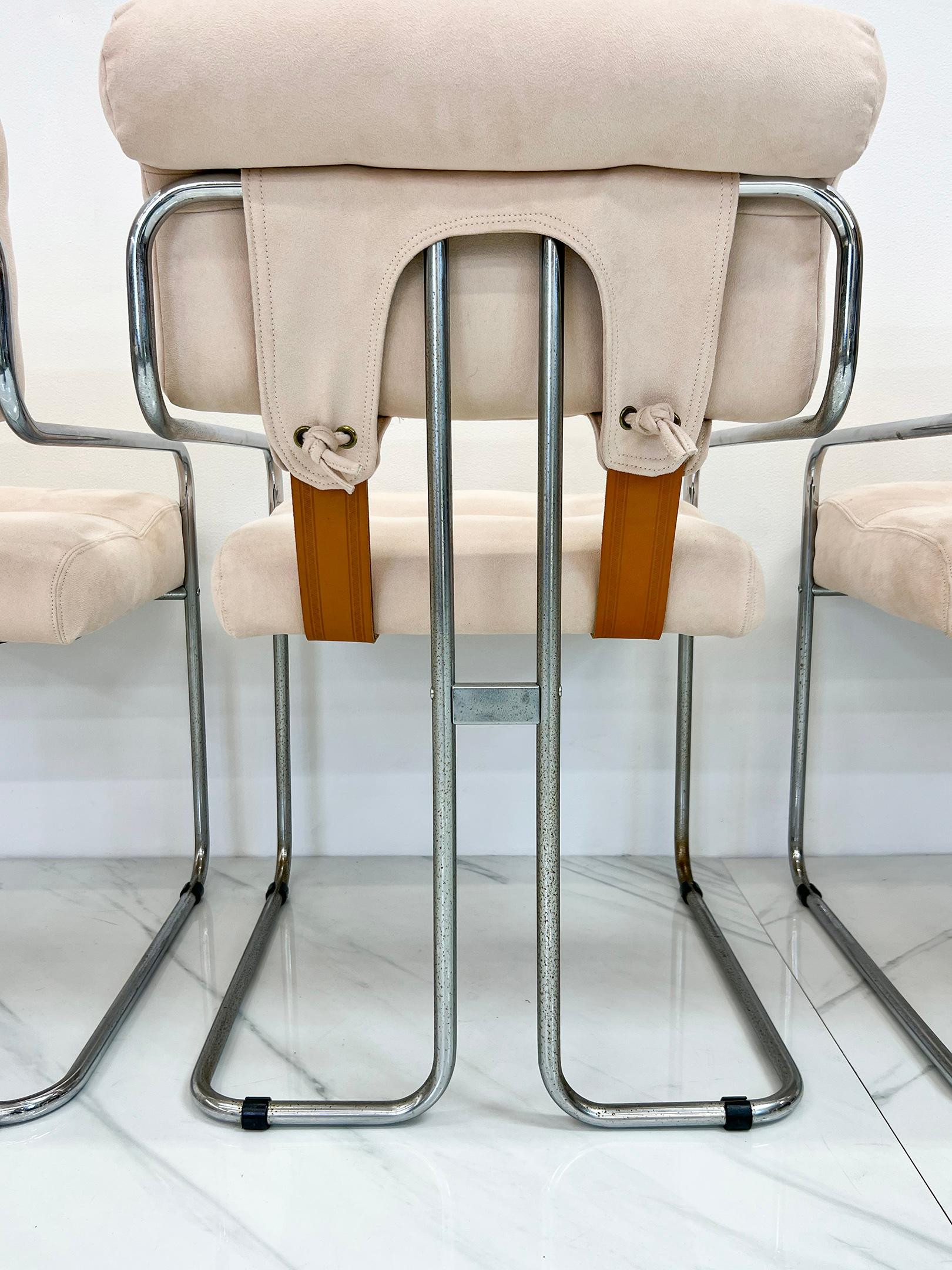 Set of 4 Tucroma Chairs, Guido Faleschini, Pace Collection, 1970s In Good Condition In Culver City, CA