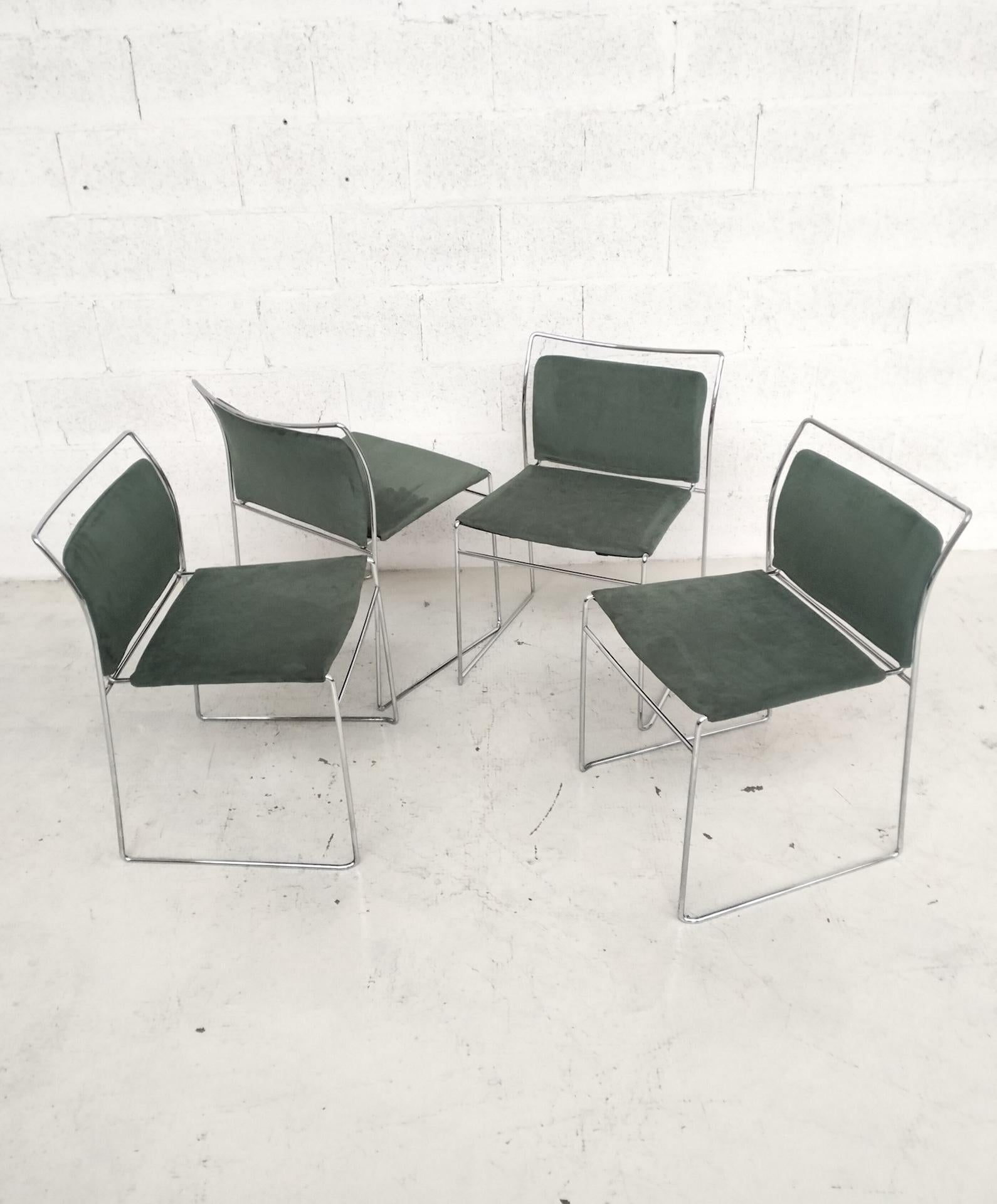 Mid-Century Modern Set of 4 Tulu’ chairs by K.Takahama for Simon Gavina 70's, Italy