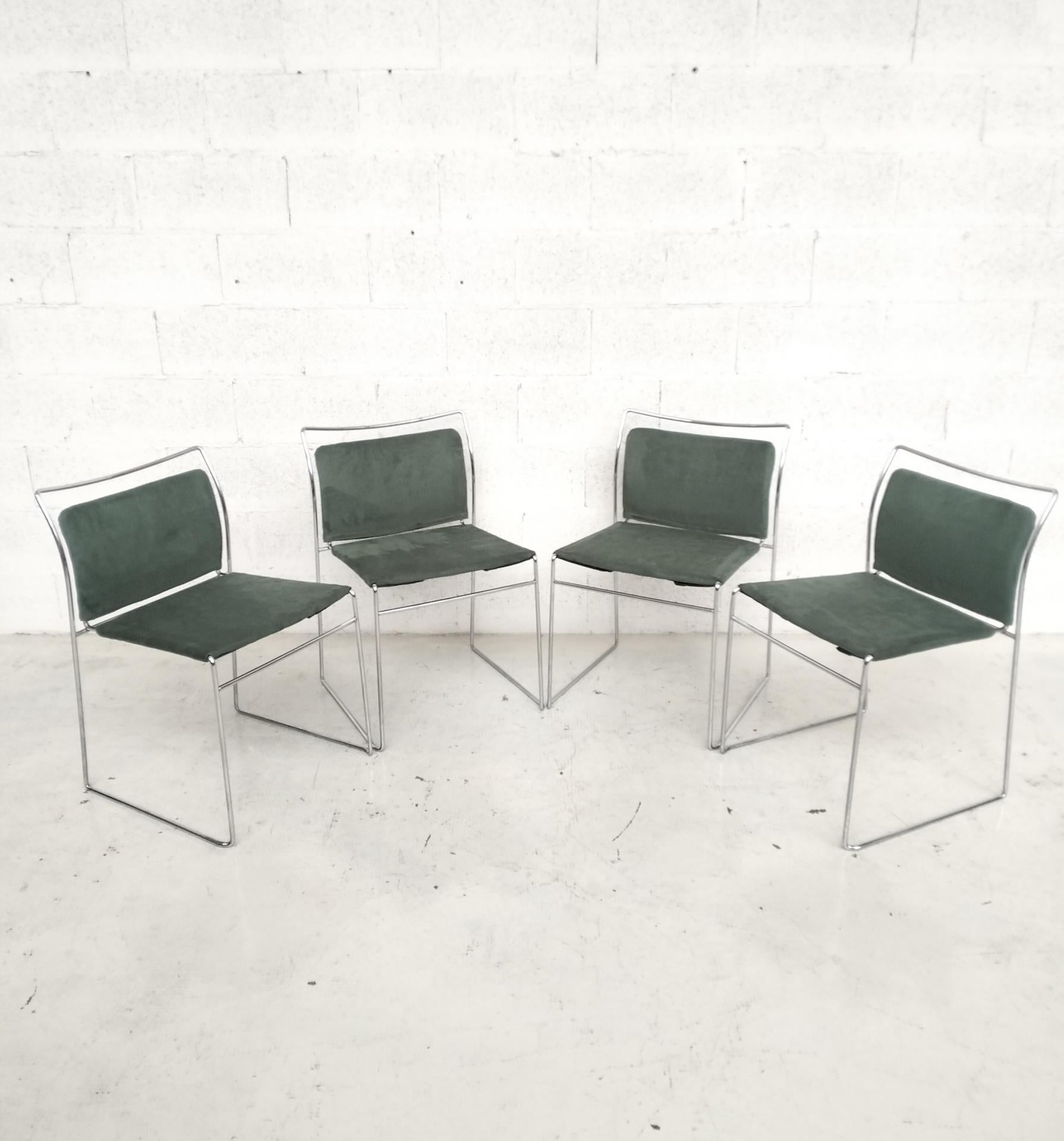 Italian Set of 4 Tulu’ chairs by K.Takahama for Simon Gavina 70's, Italy