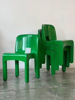 Ensemble de 4 chaises Universale de Joe Colombo pour Kartell, Italie, années 70