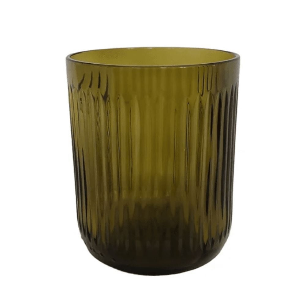 Juego de 4 vasos reciclados con corte de apio