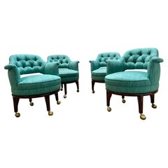 Set of 4 Upholstered Game Chairs