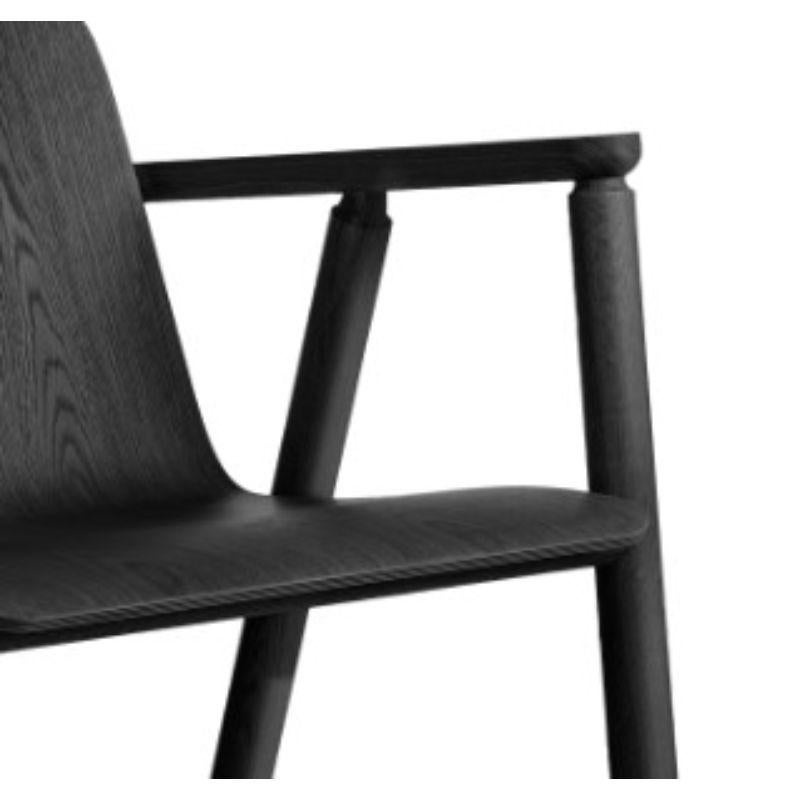 Set of 4, Valo lounge chair, black by Made By Choice with Valo Hotel & Work
Valo Collection
Dimensions: 67 x 66 x 42 cm
Materials: oak
Finishes: natural ash / painted black

Also available: Natural, upholstery category 1 (natural leather), and