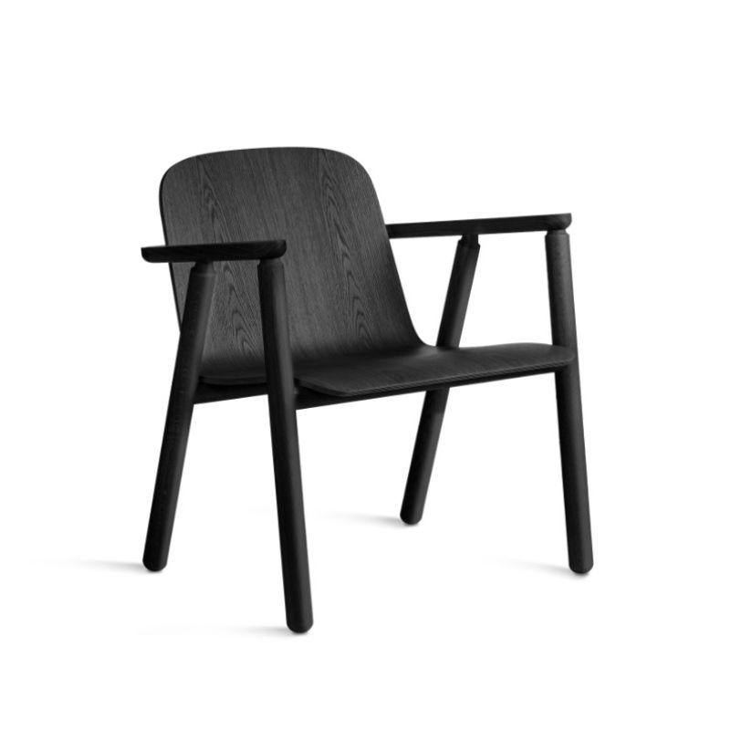 Contemporary Set of 4, Valo Lounge Chair, Black by Made By Choice