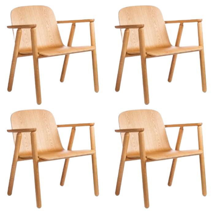 Set of 4, Valo Lounge Chair, Natural by Made by Choice