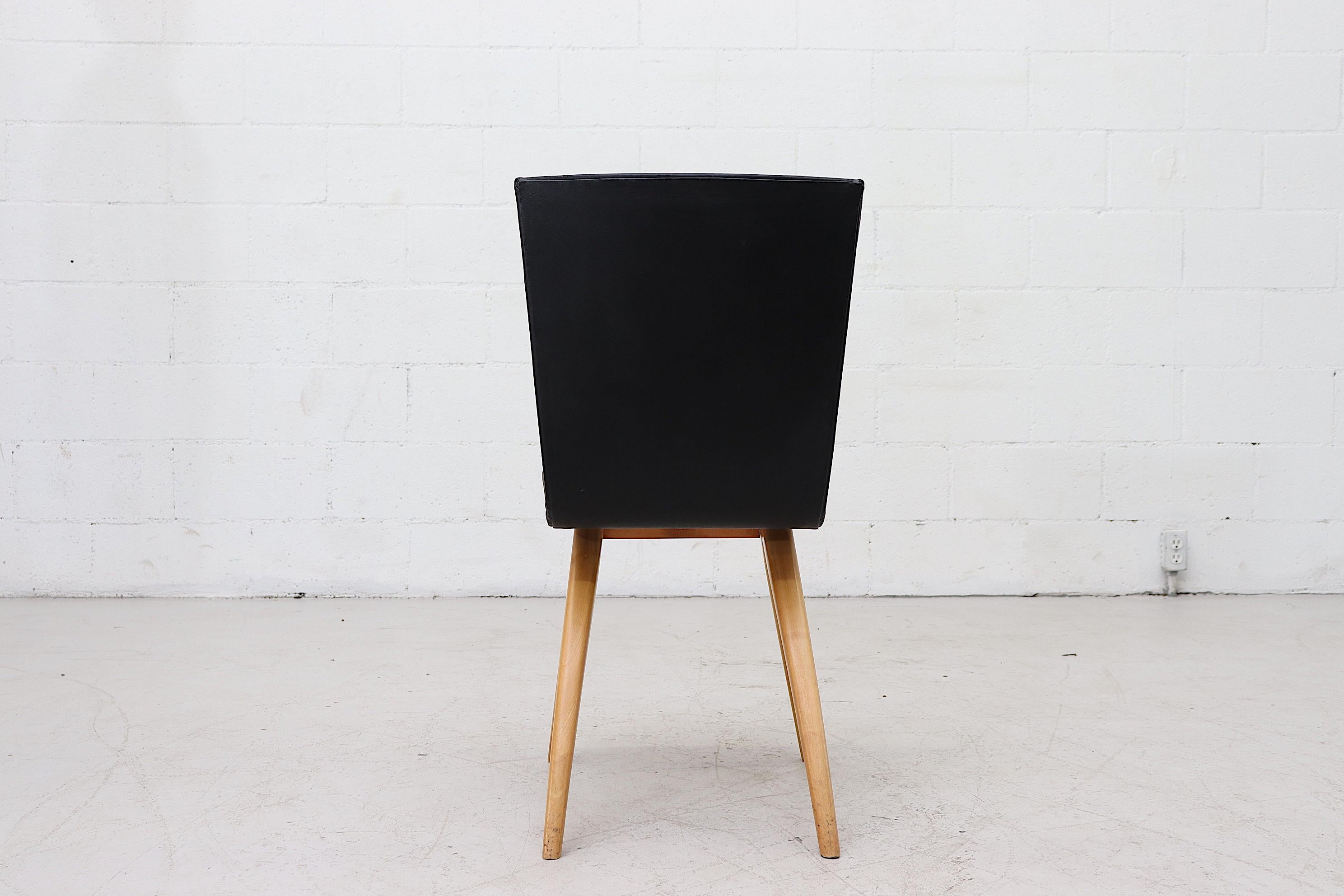 Mid-20th Century Set of 4 Van Os Black Dining Chairs