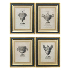 Antique Set of 4 'Vase' Engravings by Andre-Louis Caillouet, France, Late 18th Century